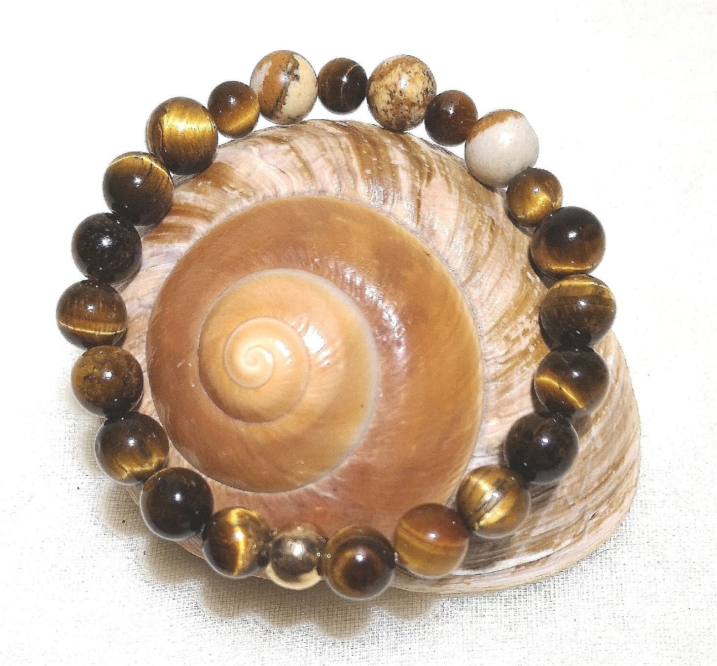 Bracciali & Braccialetti: Steinarmk. mit Tigerauge - Spendenaktion – Nuovo (secondo la descrizione) da Unterkulm venduto da Nachtigall 1