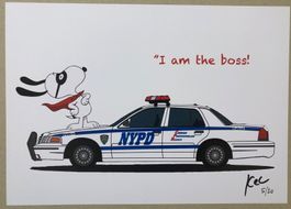 KeC: Snoopy “No police, I am the boss“, signiert 5/20