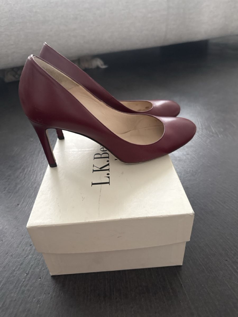 Scarpe da donna: L.K. Bennett Heels Burgundy Leather Size 41 – Usato da Basel venduto da zestrila 1