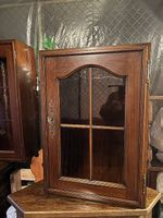 Hängevitrine Antik Aus Holz/Glas mit licht