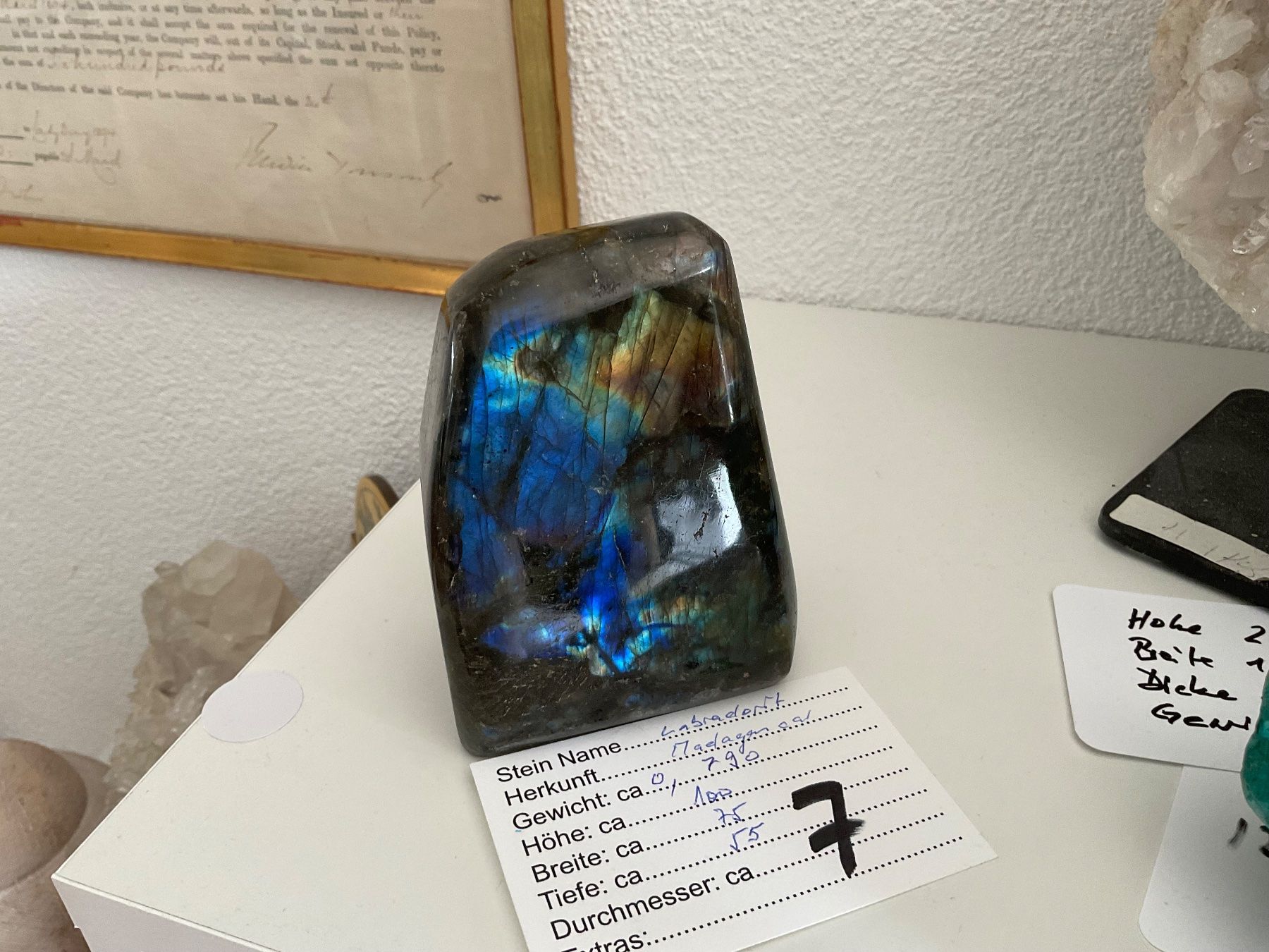 Minerali & Pietre curative: Wunderschoener Labradorit Handschmeichler Edelstein Deko! – Nuovo (secondo la descrizione) da Gibswil venduto da MineralienJRS 3