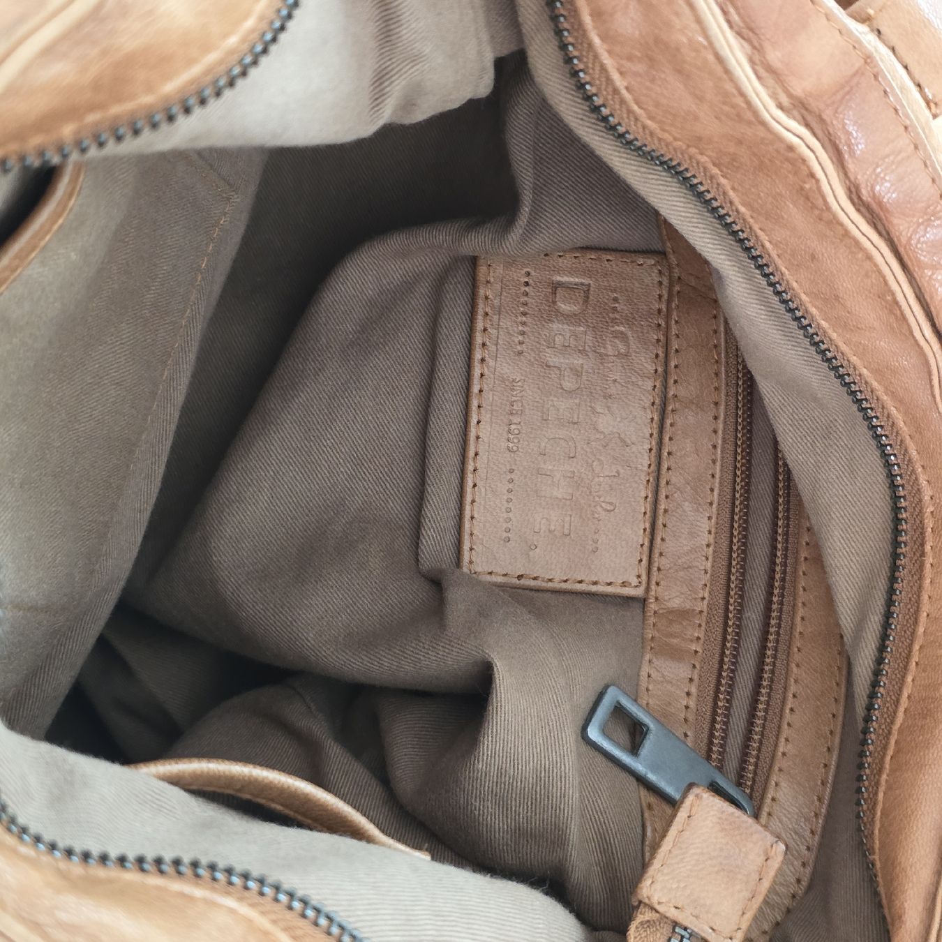 Taschen für Damen: Umhängetasche Depeche Leder cognac  – Gebraucht aus Rheinsulz von Gilea 4