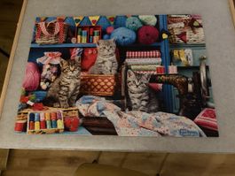 Puzzle Nähzimmerkätzchen 1000 Teile