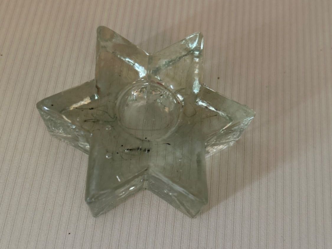 Portacandele: 3 Sternen Teelichthalter Glas Windlicht Deko – Nuovo (secondo la descrizione) da Villnachern venduto da RicardoMary 3