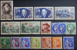 Frankreich ex. Kat. 473-495 */gest. 1940 Kat. 70 Euro