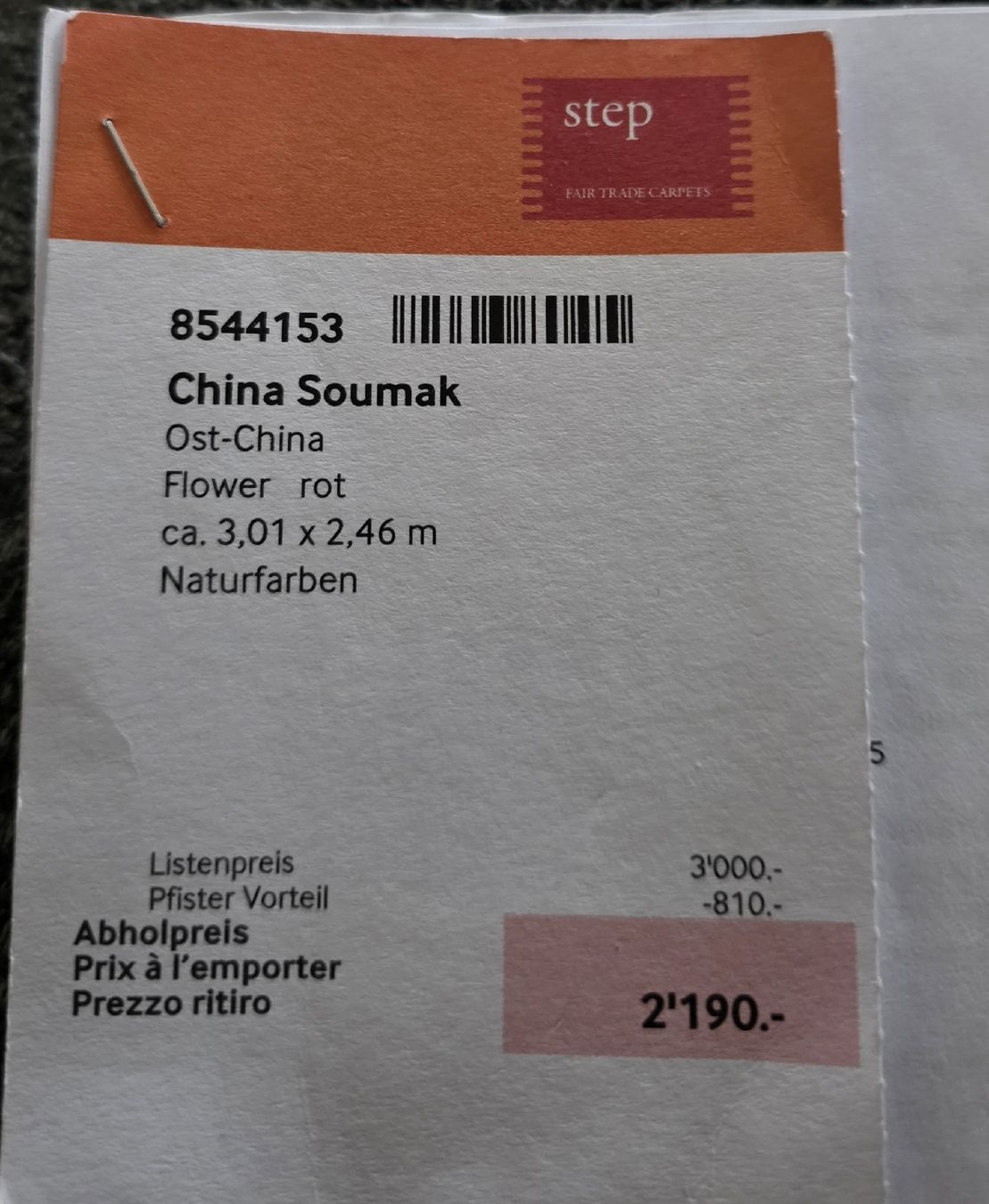 Pfister Tappeti: Hochwertiger wunderschöner Teppich – Usato da Schneisingen venduto da backstore24 3