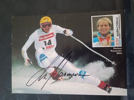 Markus Wasmeier - handsignierte alte Karte