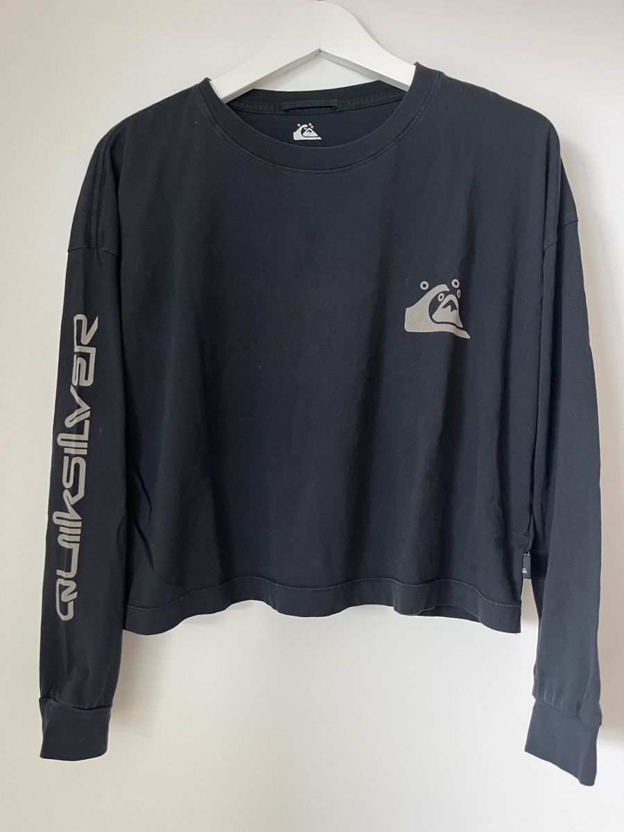 Quiksilver T-shirt: Quiksilver Langarmshirt, Schwarz, Grösse S – Usato da Frauenfeld venduto da heyLani