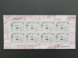 Briefmarkenbogen Paul Karrer Nobel-Preis1997 postfrisch