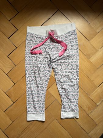 Pyjamahose weiss gemustert M