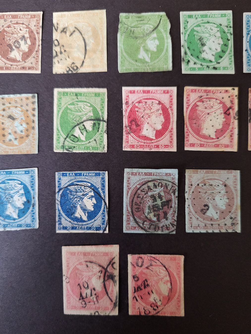 Tutti i francobolli: Ab 1861, Griechenland  -  23 Hermesköpfe – Usato da stäfa venduto da brandy66 6