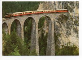 ALBULABAHN auf dem Landwasser-Viadukt bei Filisur, Salonzug