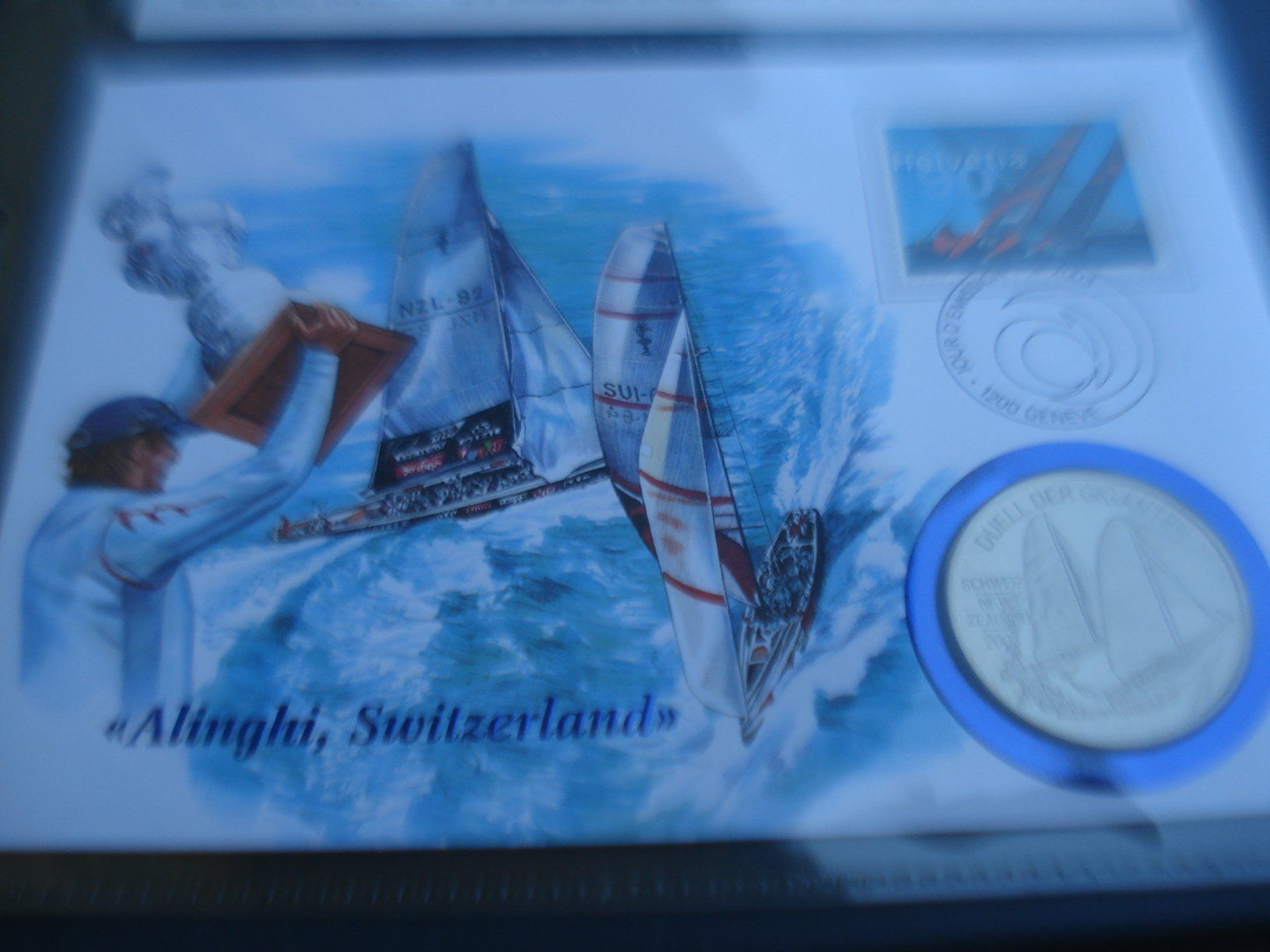 Medaglie: Medaillenbrief Alinghi, 2003, – Usato da Niederwil AG venduto da morostahu 1