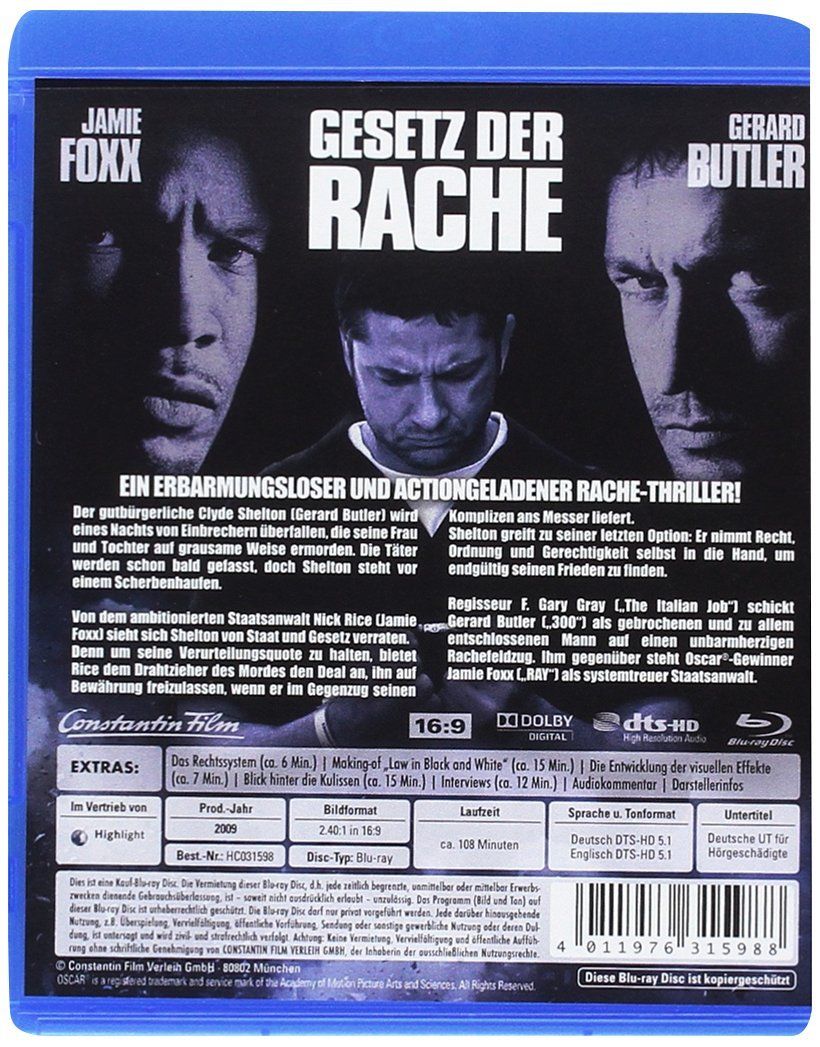 Alle DVDs: Gesetz der Rache   [BLU-RAY] – Gebraucht aus Dietlikon von Web-Trader 1