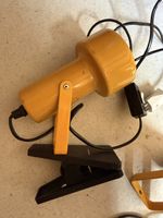 2 Lampes vintage jaune moutarde - Style industriel!