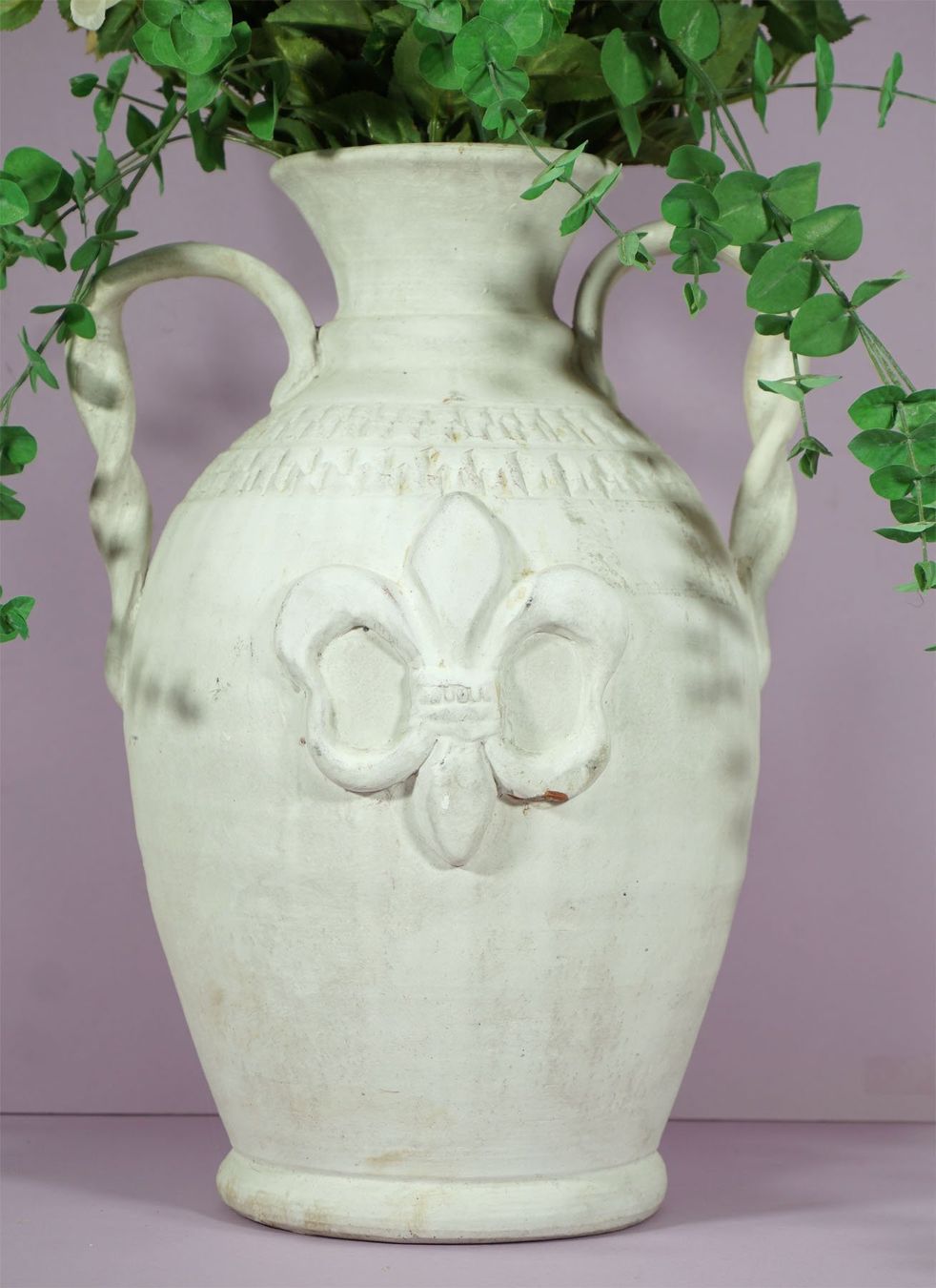 Vasi & Recipienti: wunderschöne handgearbeitete Bodenvase mit Liliendekor – Usato da Meggen venduto da Trouvaillen