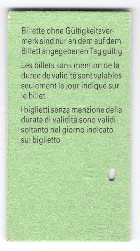 Biglietti: Billette Muttenz - Rheinfelden - Lausen – Usato da Langenthal venduto da Sammlungs_aus 1