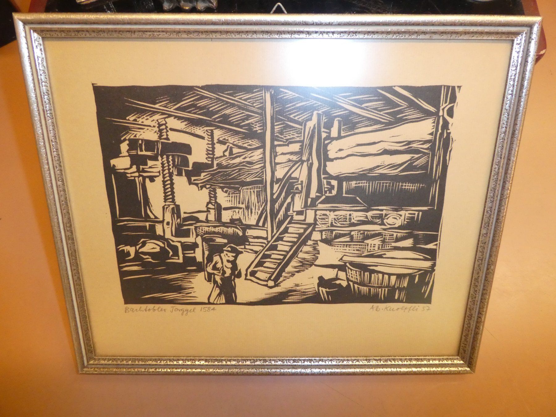 Xilografie: Original Holzschnitt, gerahmt – Usato da Chur venduto da Diversico2010