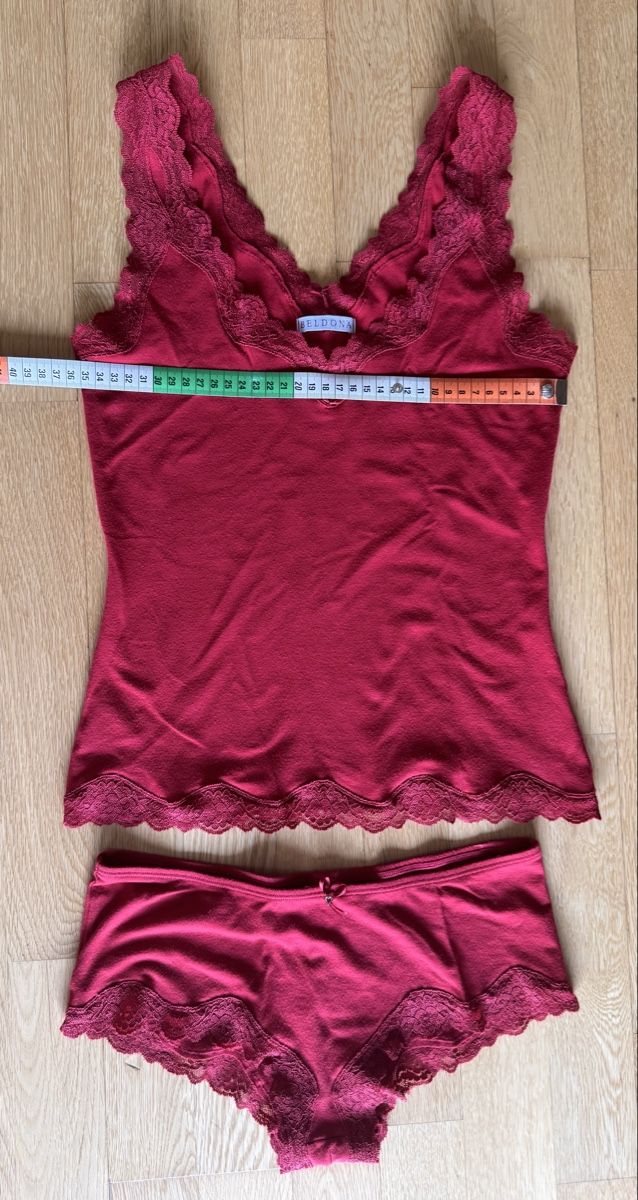 Beldona Altra biancheria intima: Beldona Set, Grösse S, Farbe: Bordeaux, mit Spitze, – Usato da Aesch BL venduto da Micimacko-4