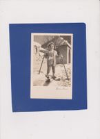 Carte postale hiver enfant ski  Kinder