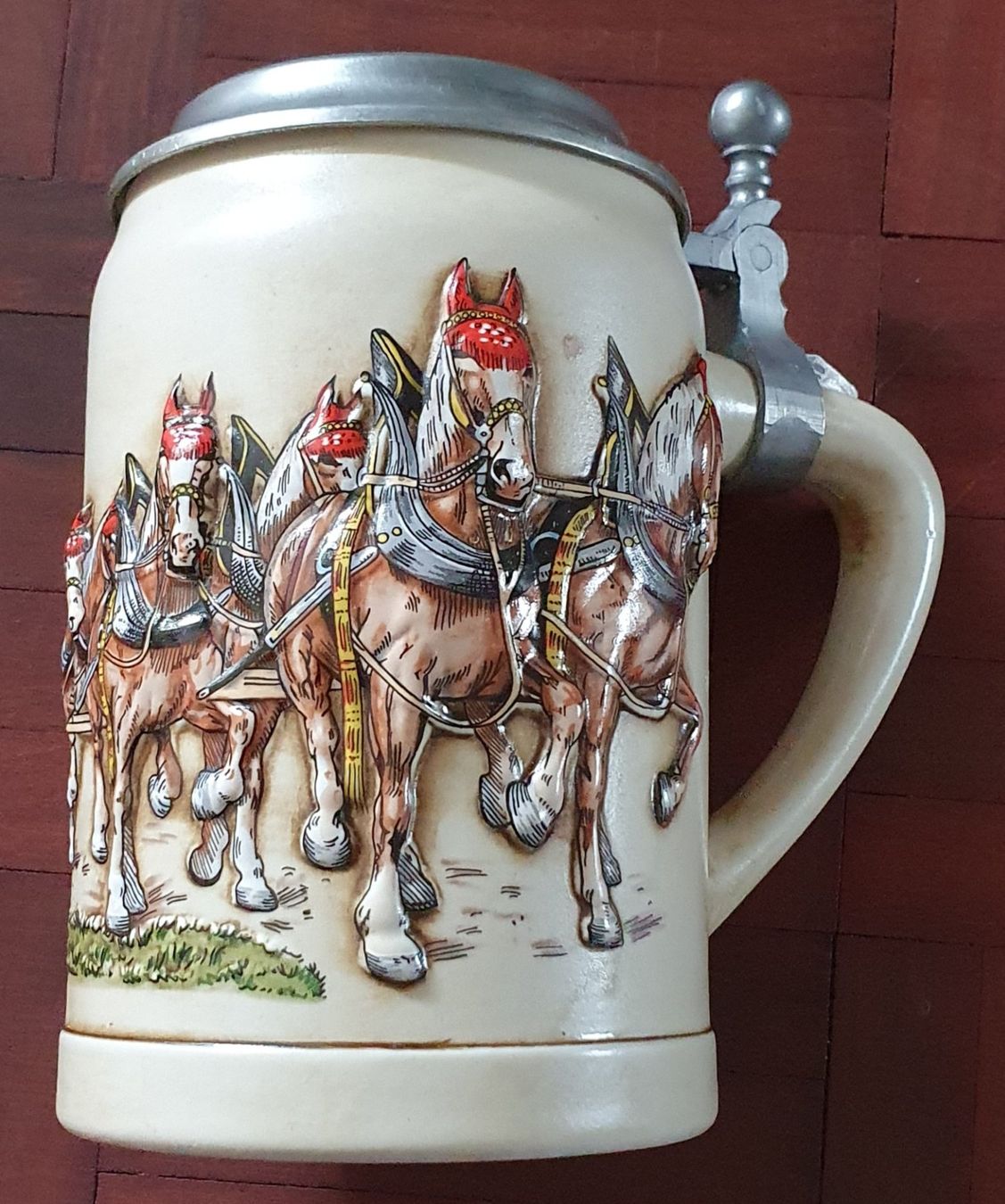 Bicchieri: 4 Bierkrüge mit Zinndeckel – Usato da Kreuzlingen venduto da Rschweiz1 1