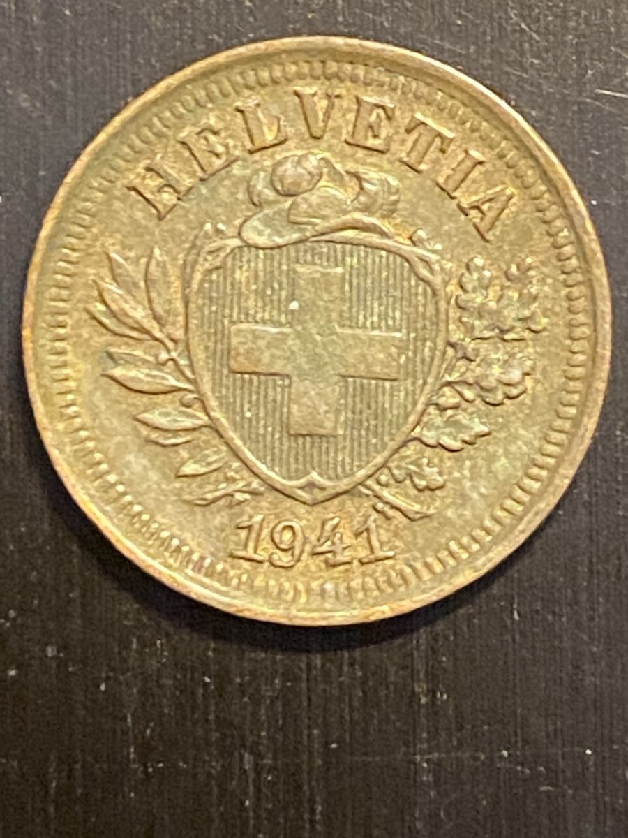 Tutti le monete: Suisse, 1 centime 1941 bronze  – Usato da Corsier-sur-Vevey venduto da Ginoarturo 1