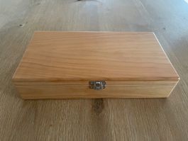 Lot de 5 Boîtes en bois clair avec intérieur mousse neuves