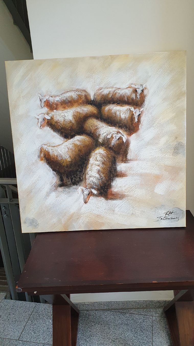 Gemälde: Gemälde 90 x 90 cm – Gebraucht aus Unterterzen von Jerommeke