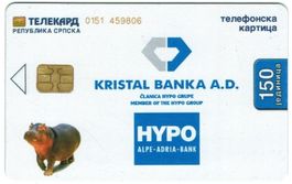 Telefonkarte Serbien Kristal Banka