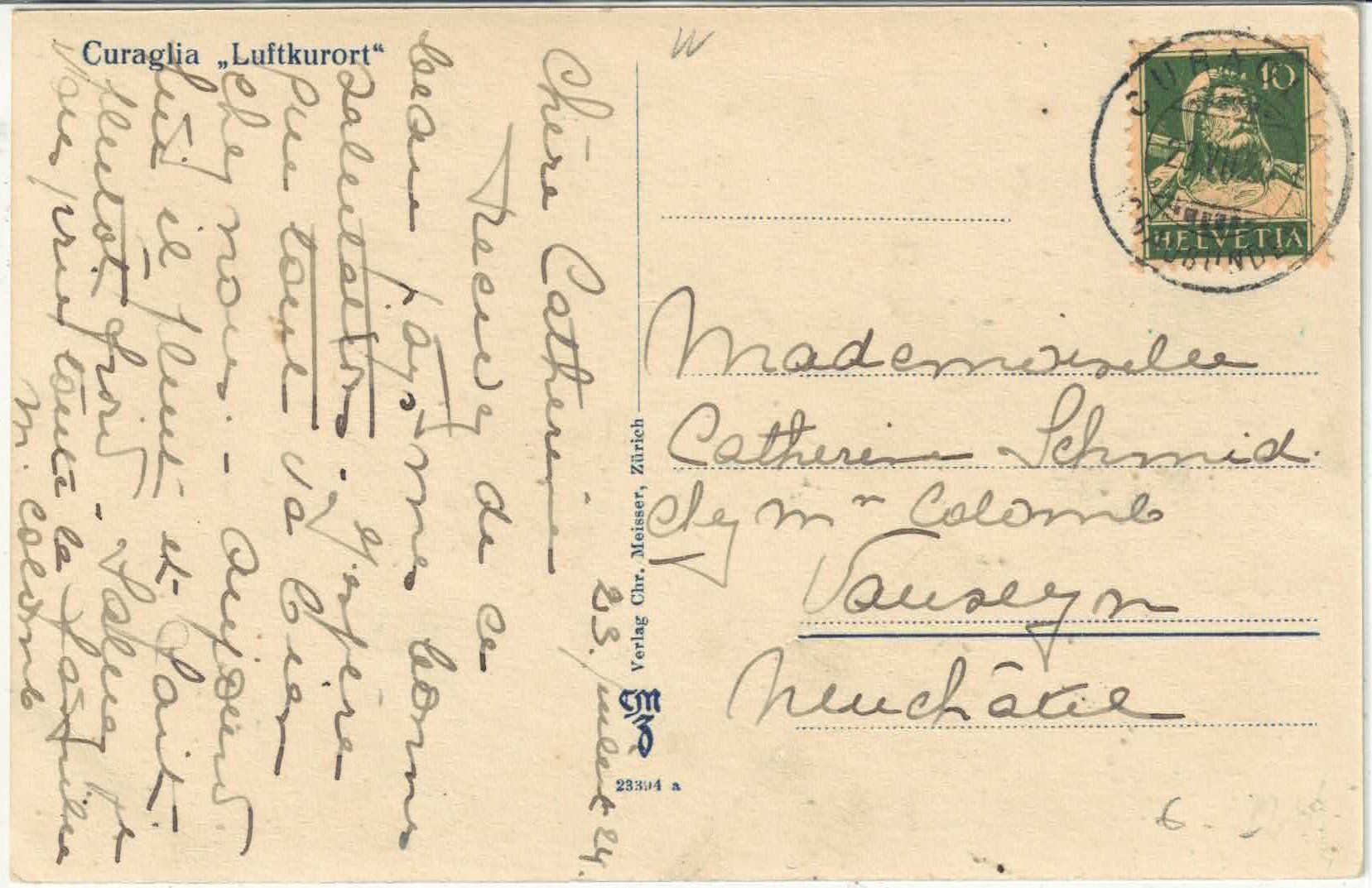 Cartoline postali: Curaglia mit Tödi – Usato da Ettingen venduto da Kartenplanet 1