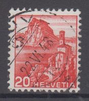 Rare: variété 215y.2.01 oblitéré (850.--) double moletage