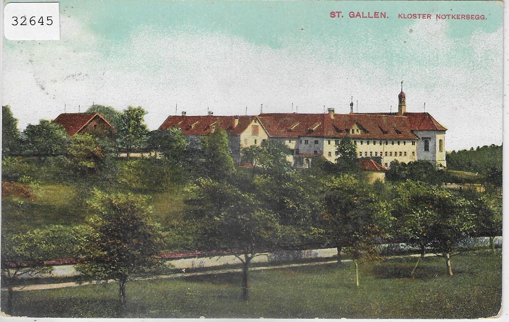 Cartoline postali: St. Gallen - Kloster Notkersegg – Usato da Ettingen venduto da Kartenplanet