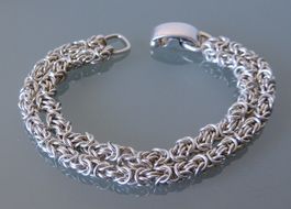 Handgefertigte Silber 800 Byzantiner Königskette Armband