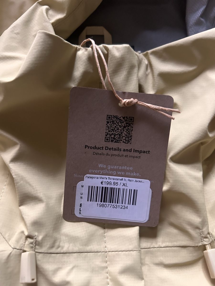 Patagonia Vestes: Patagonia Torrentshell 3L Jacket XL – Neuf avec emballage d'origine à Celigny par PaoloG02 2