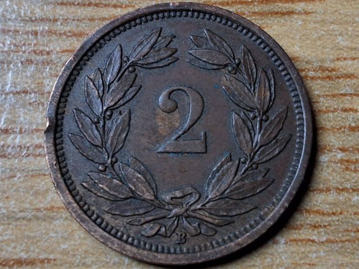 Tutti le monete: 2 Rappen 1929 - Selten! – Usato da Münchenstein venduto da purbach1 9