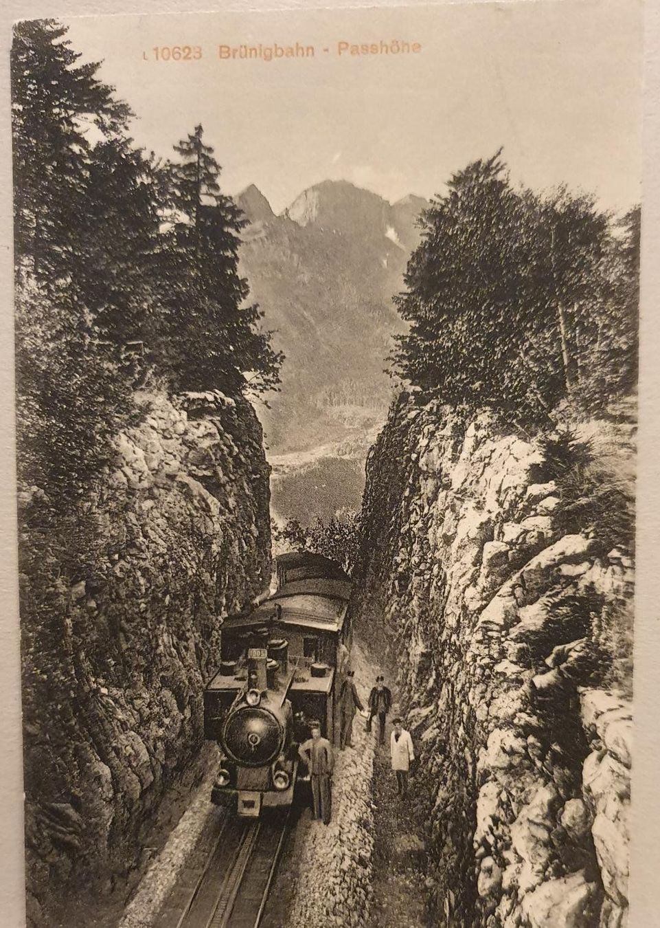 Cartoline postali: BRÜNIGBAHN  -  Passhöhe  -  Dampfzug – Usato da Delémont venduto da Domdom1