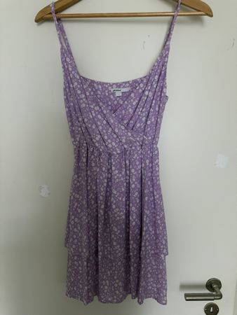 Subdued Dress Floral Print Lavender Size S