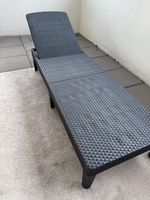 Liegestuhl Rattan Schwarz