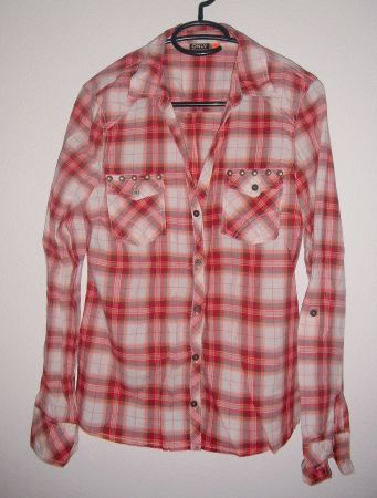 Langarm-Bluse, Gr. 40, Kariert " ONLY"