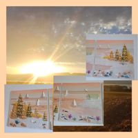 Tableaux set 3 Piece.Elegante Landschaft+Meer+Segel=Ferien