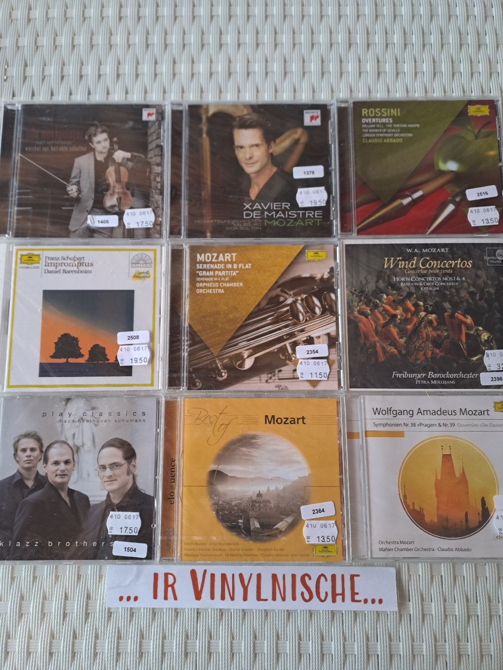 CDs: 24 Originalverpackte CD's ( Mozart , Schubert , Wagner , etc – Neu und originalverpackt aus Uetendorf von Essiggurken