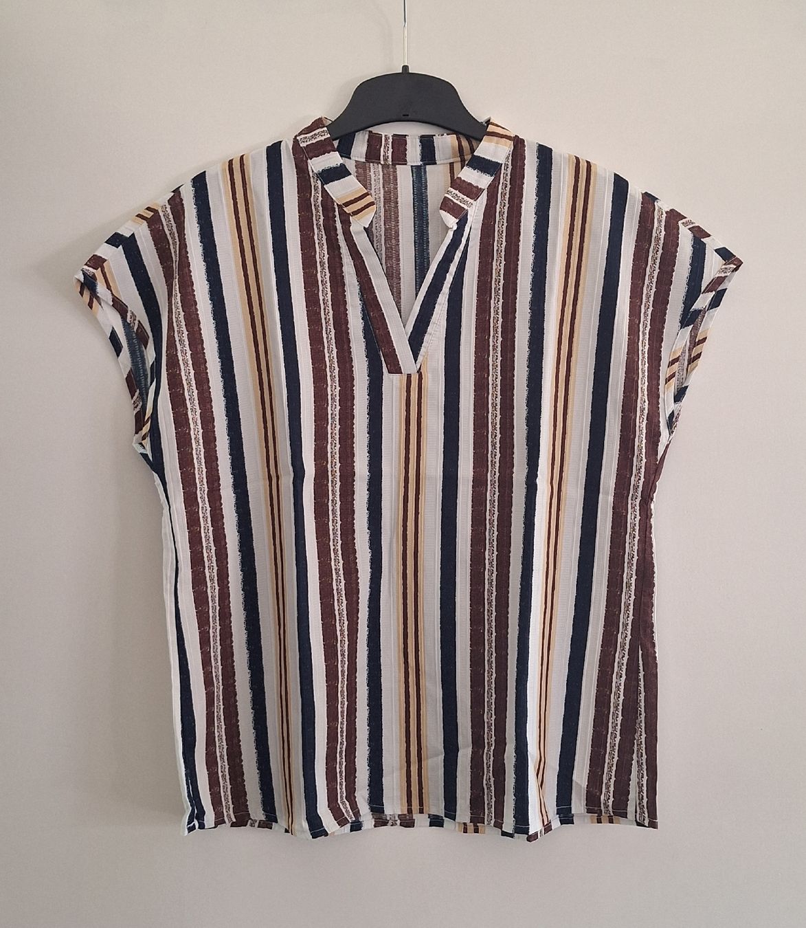 Blusen: Blouse sans manches à rayures taille M – Gebraucht aus Ins von des_vm2v