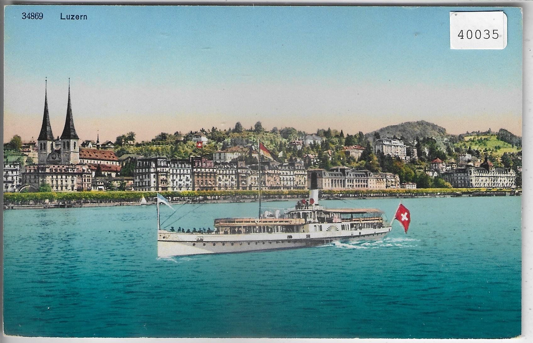 Cartoline postali: Luzern - Bateau-Salon Dampfer - Litho – Usato da Ettingen venduto da Kartenplanet