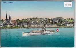 Luzern - Bateau-Salon Dampfer - Litho