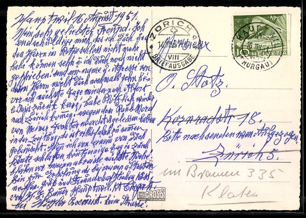 Ansichtskarten: AK Hauptwil, Thurg. Haushaltungsschule – Gebraucht aus Berlin von bartko-reher 1
