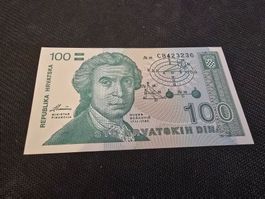 Billet Croatie 100