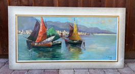 Gemälde / Segelboote von S. RIVA      (ID L213)