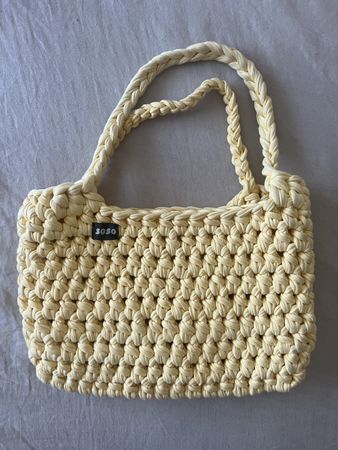 Häkeltasche soso, Pastellgelb