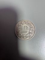 1 Franken 1936 Helvetia Münze guter Zustand