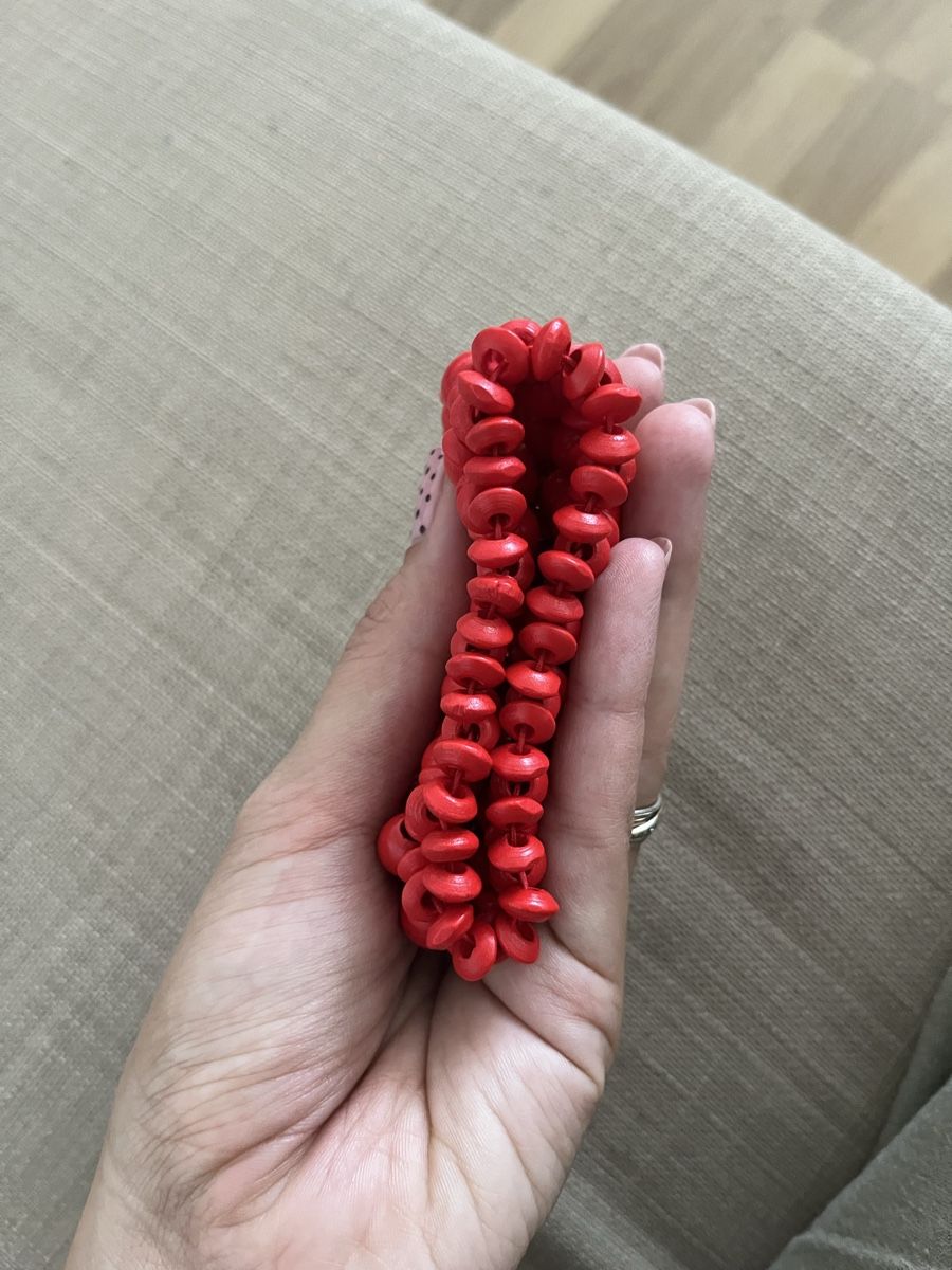 Bracciali & Braccialetti: Red beaded wood bracelet – Usato da Vezia venduto da chi_byp8 4